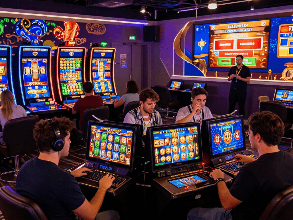 Jogadores se divertindo em jogos de cassino online na SPBET com bônus emocionantes.