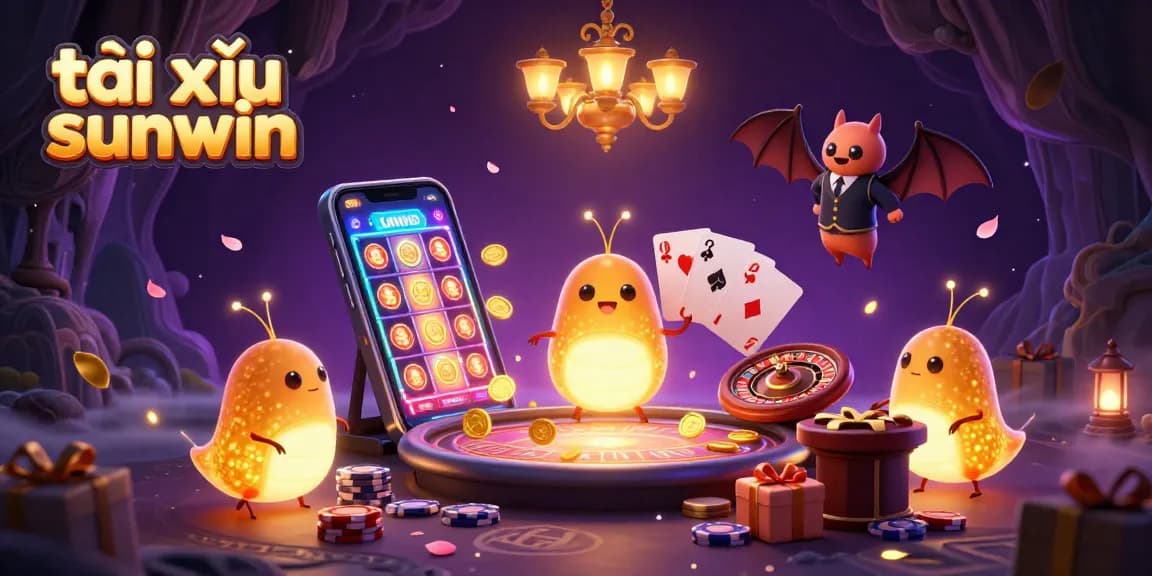 Experience tài xỉu sunwin excitement with illuminating glowworms in a vibrant casino scene.