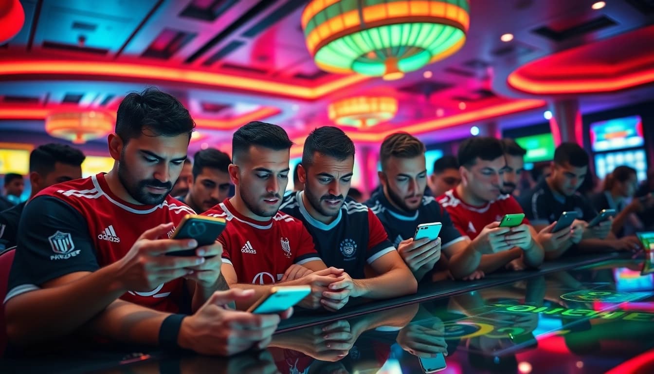 Misez sur vos paris sportifs rugby avec passion dans cette ambiance de casino animée.