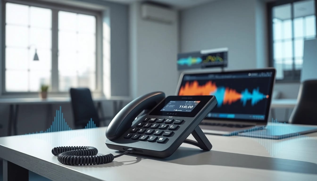 Capture crucial conversations with call recording in a modern office setting.