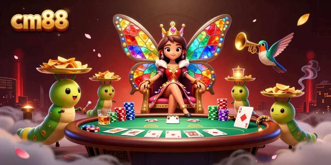 Engage in exciting poker gameplay at cm88 with vibrant characters and rich casino themes.
