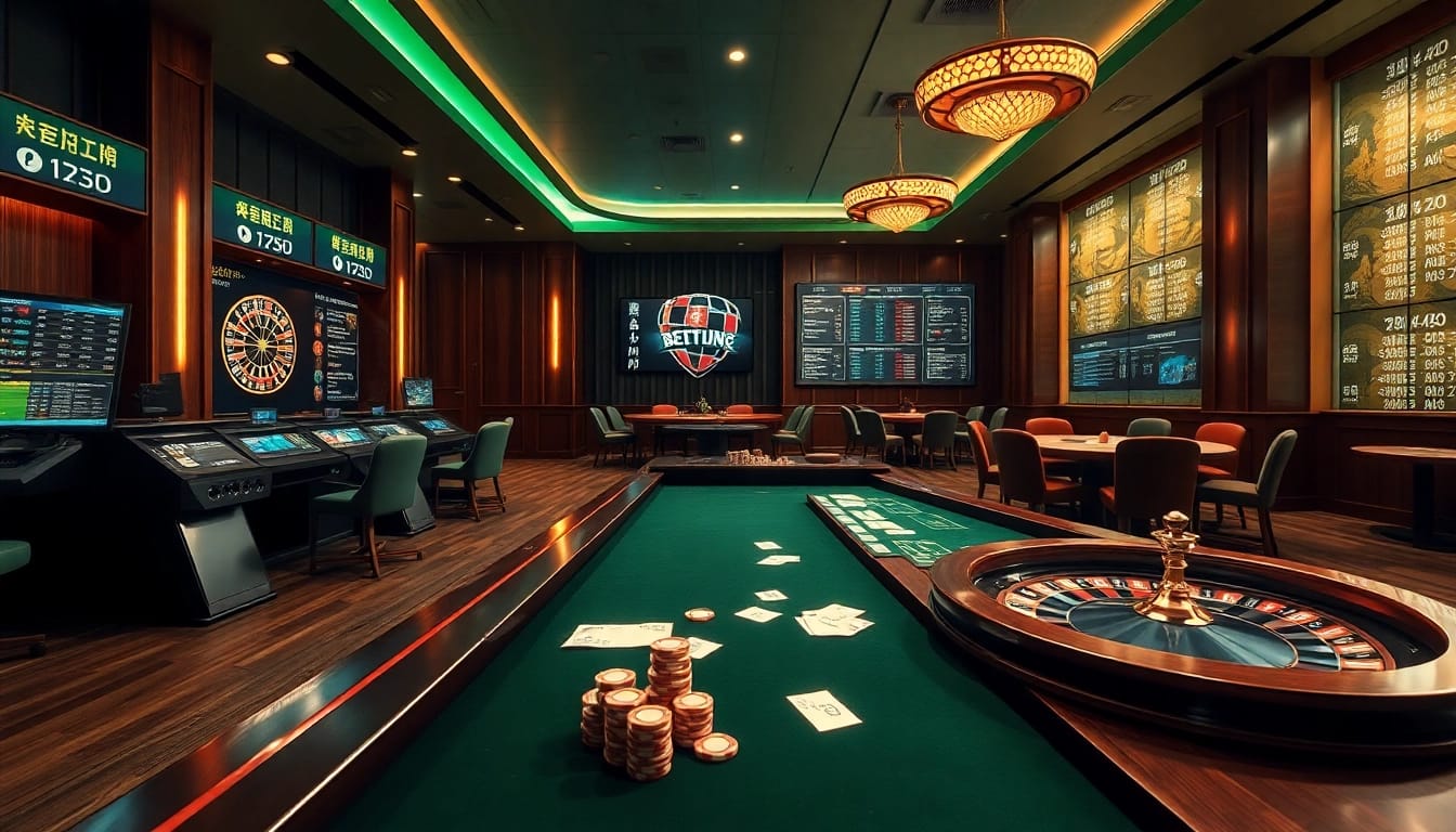 Engage with keonhacai 5 as players place bets at a luxurious sports betting casino.