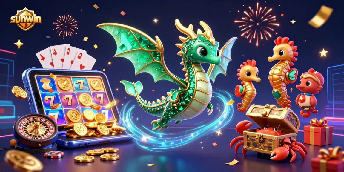 Experience thrilling wins with the sunwin sea dragon and slot games in a vibrant casino scene.