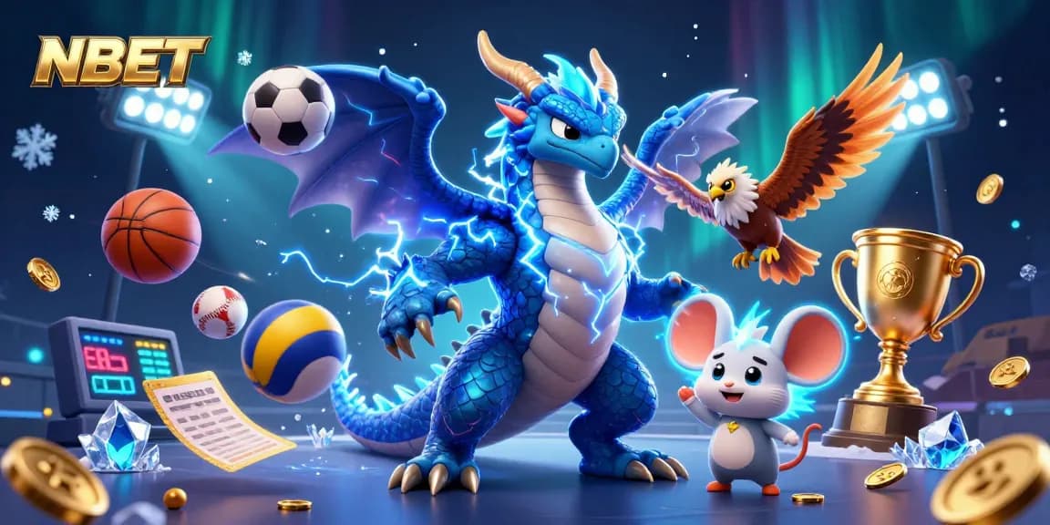 Engage in NBET gaming with vibrant casino elements and dynamic sports visuals.