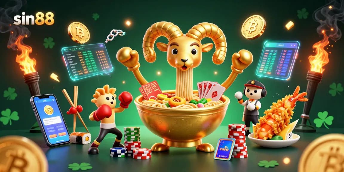 Engage in thrilling gameplay at sin88 with vibrant casino characters and crypto elements.
