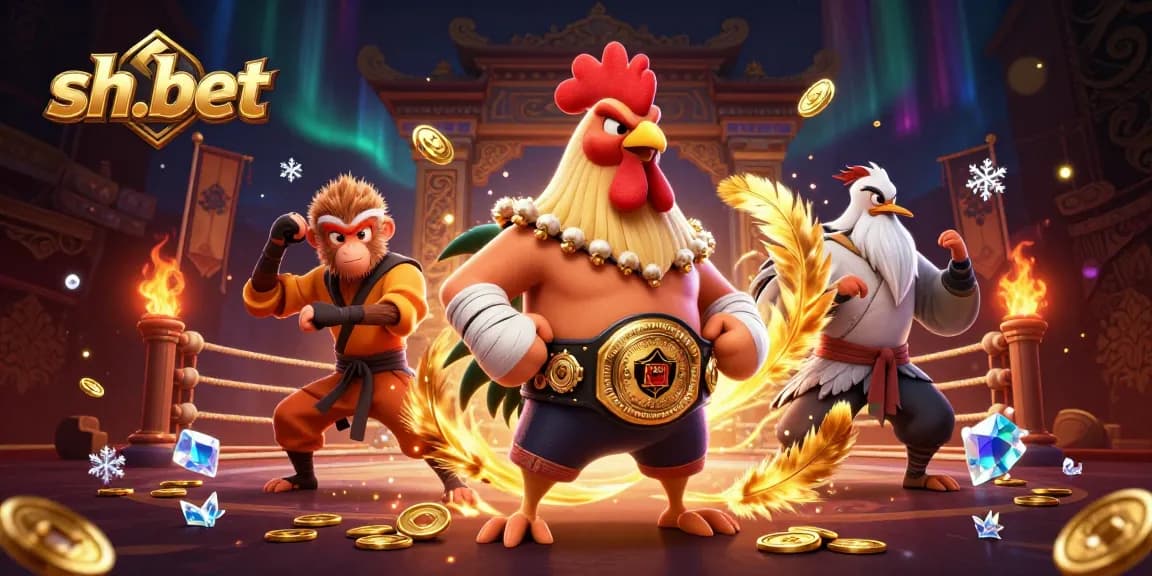 Engage with sh-bet's thrilling casino atmosphere highlighted by fierce characters and vibrant game elements.