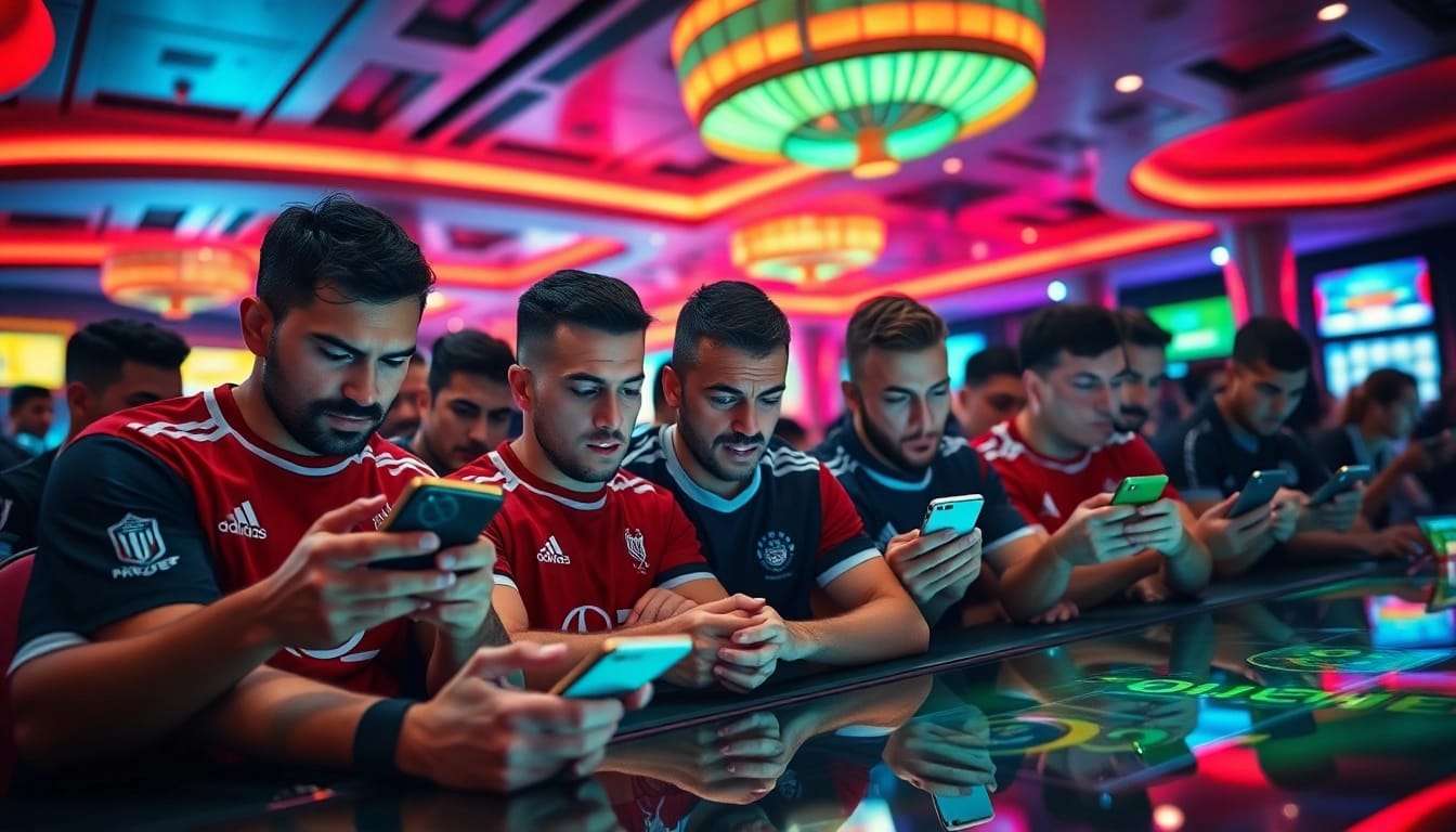 Misez sur vos paris sportifs rugby avec passion dans cette ambiance de casino animée.