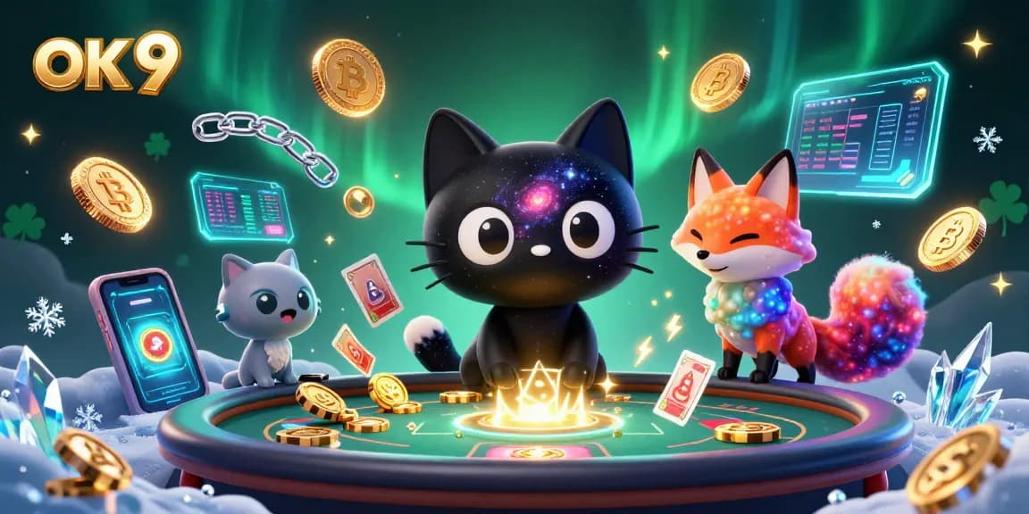 Win big at OK 9 with cosmic thrills, golden chips, and exciting gameplay elements!