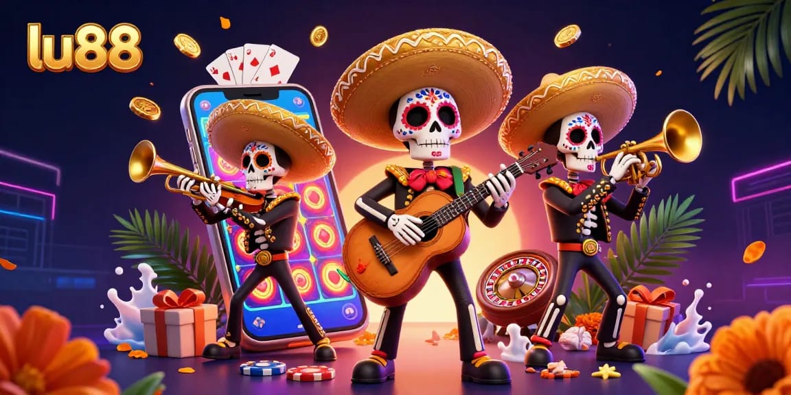 Experience the excitement of lu88 with mariachi characters and vibrant casino elements.