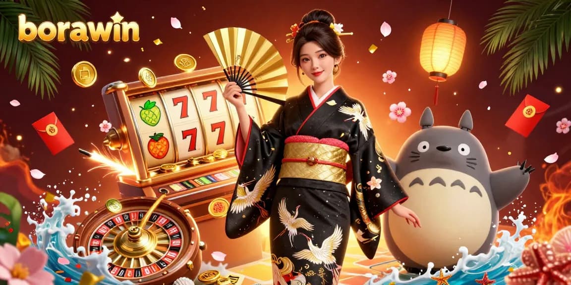 Experimente a emoção do borawin com slots dinâmicos e uma cena de cassino vibrante apresentando personagens envolventes.