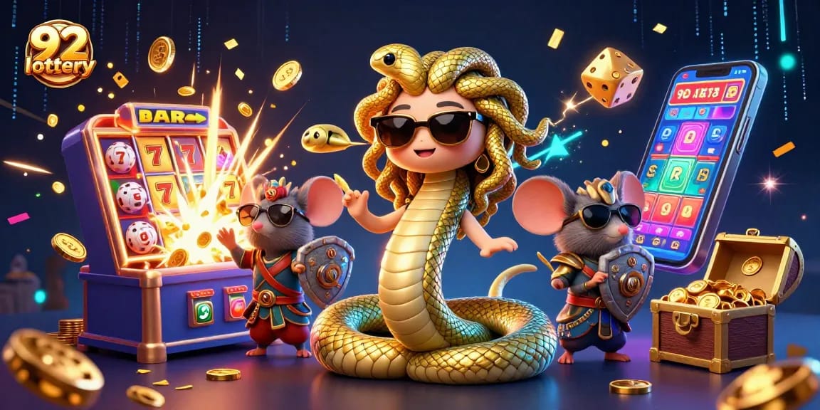 Play exciting games with the 92 lottery and win amazing prizes illustrated dynamically.