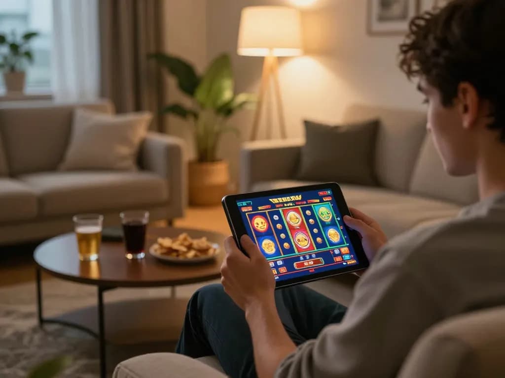 Engaging scene of a player enjoying casino games on 688V platform with immersive visuals