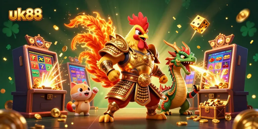 Experience the thrill of uk88 in an ultramodern casino world filled with vibrant characters and jackpot excitement.