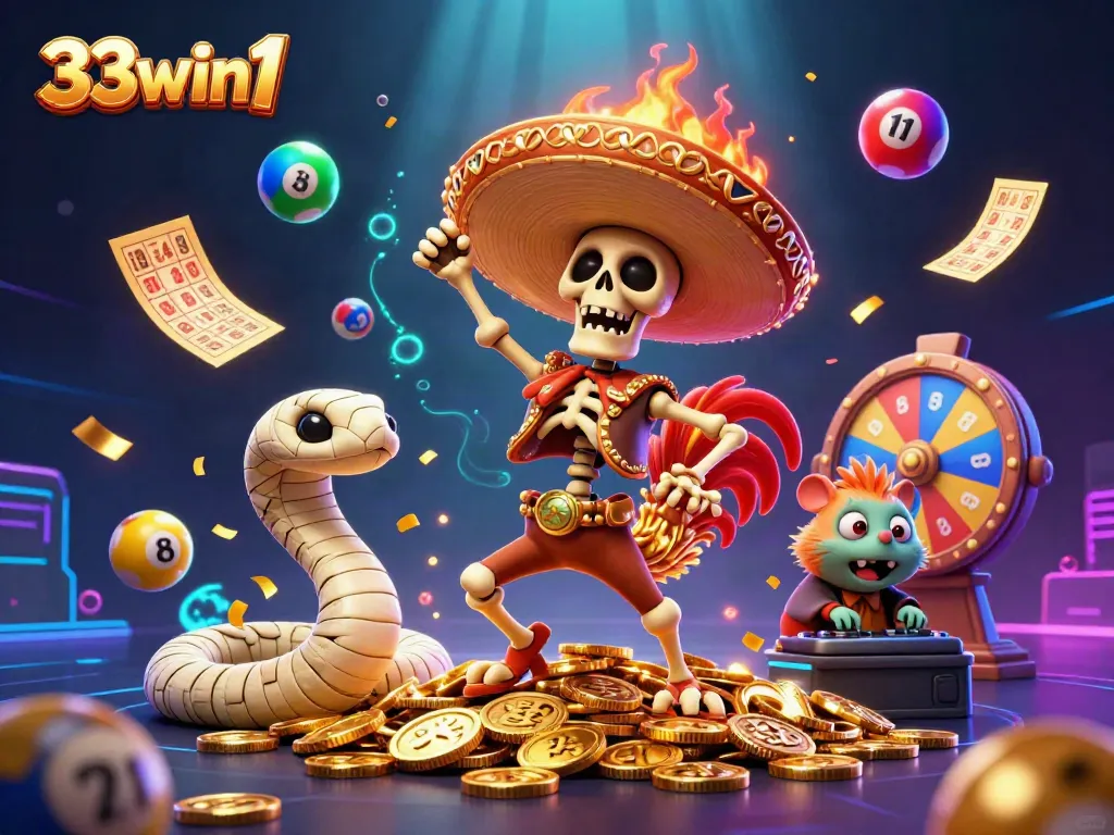 Spin and win with 33win1: A vibrant casino scene featuring exhilarating game elements.