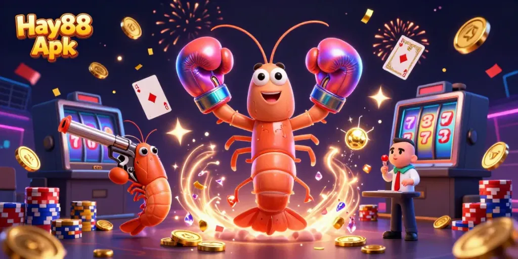 Experience thrilling gameplay with Hay88 Apk featuring vibrant characters, dynamic casino elements, and exciting prizes.