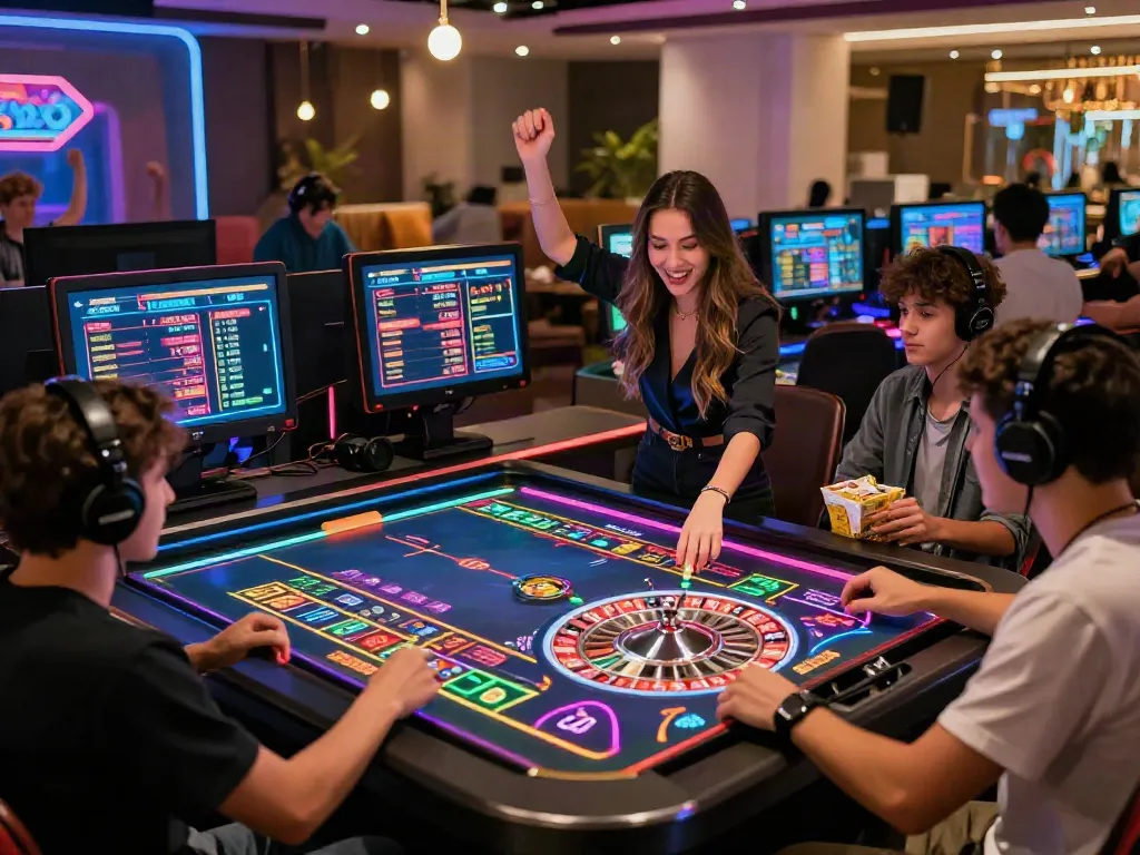 Exciting online gaming experience at https://fc88v1.com/ featuring a dynamic roulette game with vibrant atmosphere.