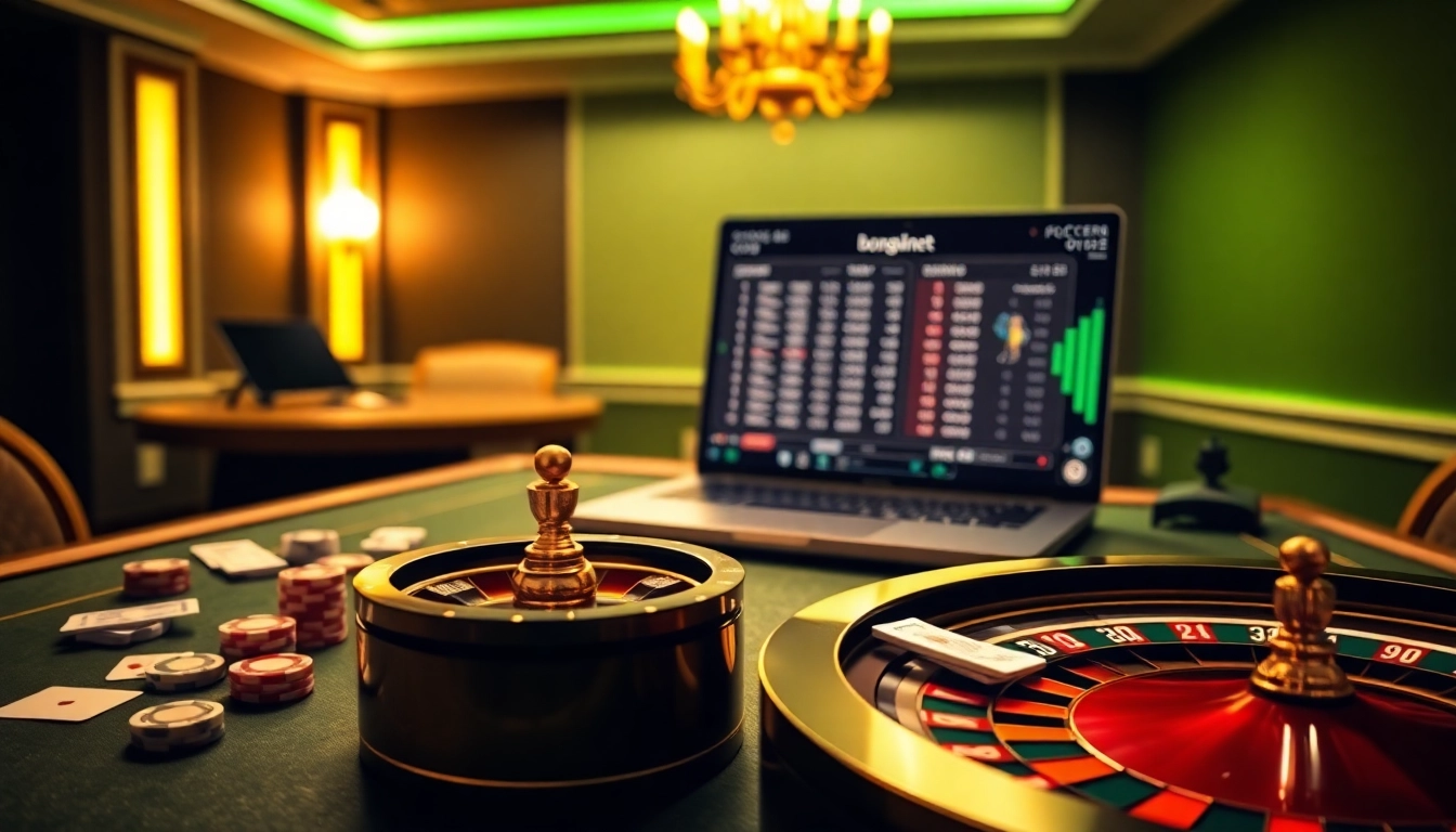 Bongdanet offers engaging online betting experiences amid a vibrant casino setting.
