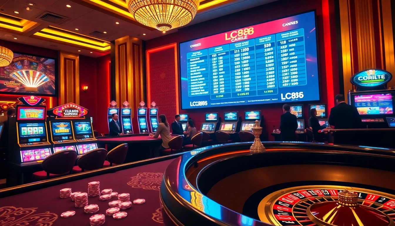 Engaged players enjoying the vibrant betting experience at lc88 com casino scene.