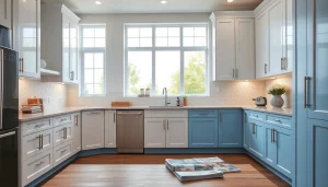 Transform your space with Cabinet Refacing Clearwater FL showcasing elegant updates in a modern kitchen.