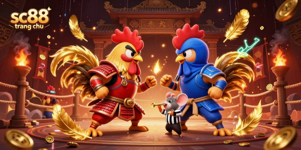 Engage in thrilling action at sc88 trang chủ with epic rooster warriors battling for the ultimate prize.